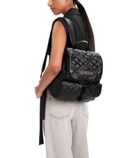 LOVE MOSCHINO QUILTED Plecak z dwiema kieszeniami Czarny - Torby damskie - 5