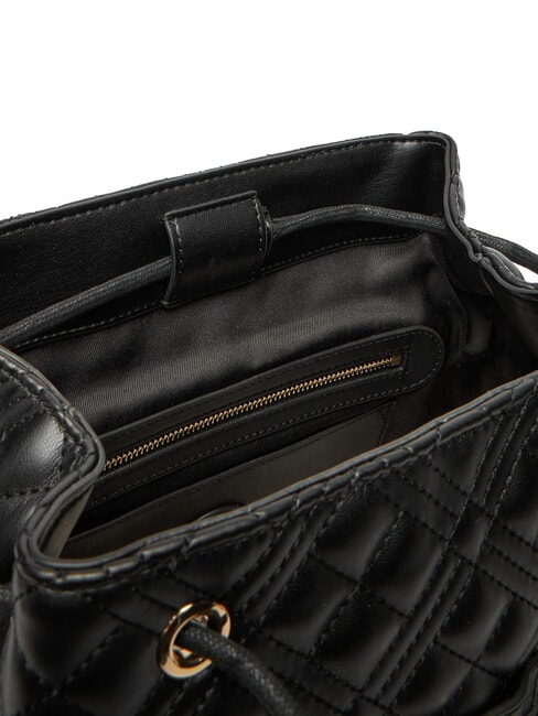 QUILTED Plecak z dwiema kieszeniami Czarny - Torby damskie