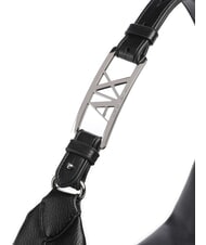 ARMANI EXCHANGE LIZ PEBBLE Duża torba na ramię typu hobo czarny - Torby damskie - 3