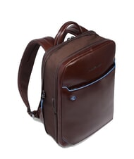 PIQUADRO BLUE SQUARE Plecak na laptopa 14" ze sk&oacute;ry MAHOŃ - Plecaki na laptopa do pracy - 3