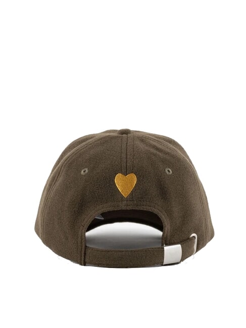 GORRA Damska zimowa czapka baseballowa khaki - Włosy