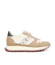 BLAUER MILLEN  Damskie trampki kremowy/malinowy - Buty damskie - 2