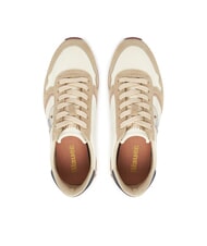 BLAUER MILLEN  Damskie trampki kremowy/malinowy - Buty damskie - 4
