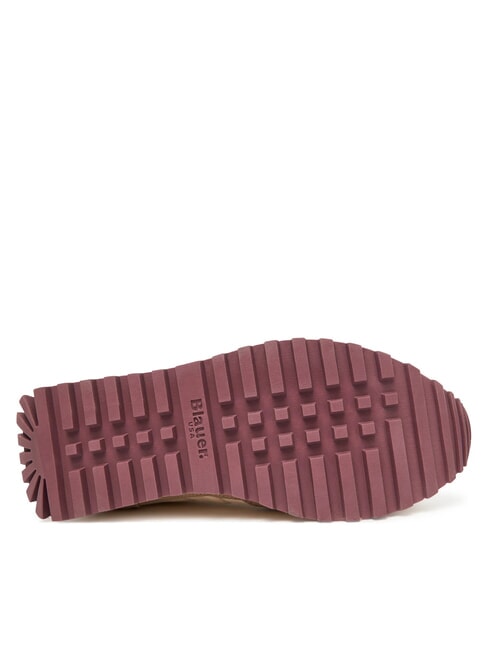 MILLEN  Damskie trampki kremowy/malinowy - Buty damskie