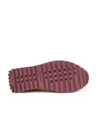 BLAUER MILLEN  Damskie trampki kremowy/malinowy - Buty damskie - 5