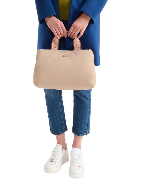 PUFFY NYLON Torba z paskiem na ramię szarobrązowy - Torby damskie