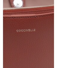 COCCINELLE SWAP Sk&oacute;rzana torba z paskiem na ramię brandy - Torby damskie - 5