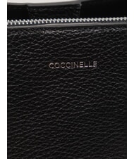 COCCINELLE SWAP Sk&oacute;rzana torba z paskiem na ramię Czarny - Torby damskie - 5