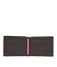 TOMMY HILFIGER TH CORP Kompaktowy sk&oacute;rzany portfel ziarna kawy - Portfele męskie - 2
