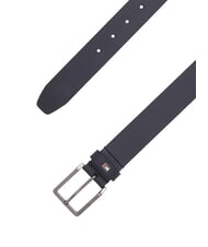 TOMMY HILFIGER OLIVER Pasek sk&oacute;rzany wyprodukowany we Włoszech kosmiczny niebieski / czarny - Paski - 2