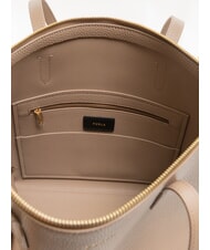 FURLA CLASSIC Sk&oacute;rzany shopper kolor ciemnoszary - Torby damskie - 5