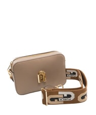 FURLA GARDENIA Torba na aparat fotograficzny ze sk&oacute;ry z nadrukiem keria - Torby damskie