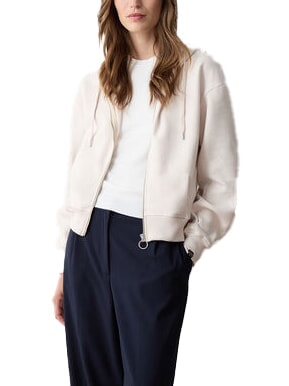 STUNNING Bluza z zamkiem błyskawicznym, kapturem i zakładkami kadzidło - Bluzy damskie