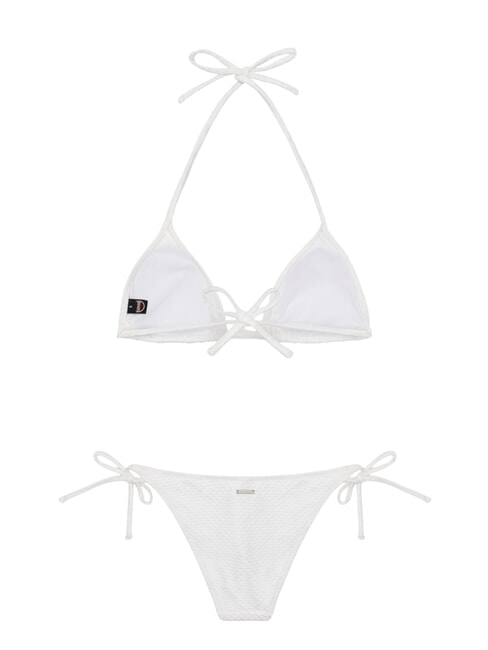 BORACAY Dwuczęściowe bikini ze sznurowadłami biały - Stroje kąpielowe damskie