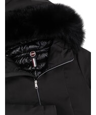 COLMAR PURENESS Długa pikowana kurtka z kapturem czarny - Kurtki puchowe damskie - 6