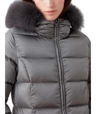 COLMAR DELUXE Długa kurtka puchowa z kapturem ciemna stal-ciemna stal - Kurtki puchowe damskie - 3