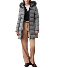 COLMAR DELUXE Długa kurtka puchowa z kapturem ciemna stal-ciemna stal - Kurtki puchowe damskie - 4