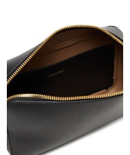 CALVIN KLEIN EMBOSSED LOGO Mała torba na ramię czarny/prażony kokos - Torby damskie - 4