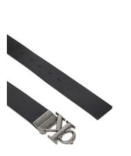 CALVIN KLEIN CK HARDWARE Pasek dwustronny czarna/dekadencka czekolada - Paski - 3