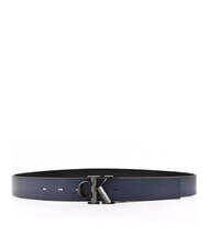 CALVIN KLEIN CK HARDWARE SEASONAL  Dwustronny pasek sk&oacute;rzany czarny/księżycowy ocean - Paski - 2