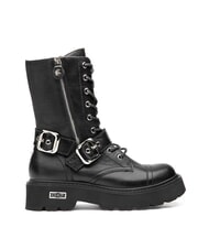 CULT SLASH 4585 Sk&oacute;rzane botki z klamrami - Buty damskie