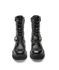 CULT SLASH 4585 Sk&oacute;rzane botki z klamrami czarny - Buty damskie - 4
