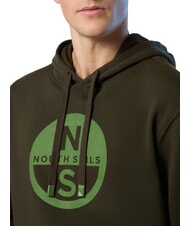 NORTH SAILS GRAPHIC Bluza z kapturem bawełniana leśna zieleń - Bluzy męskie - 3