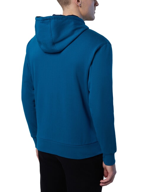 LOGO Bluza z kapturem zapinana na suwak woda zielona - Bluzy męskie