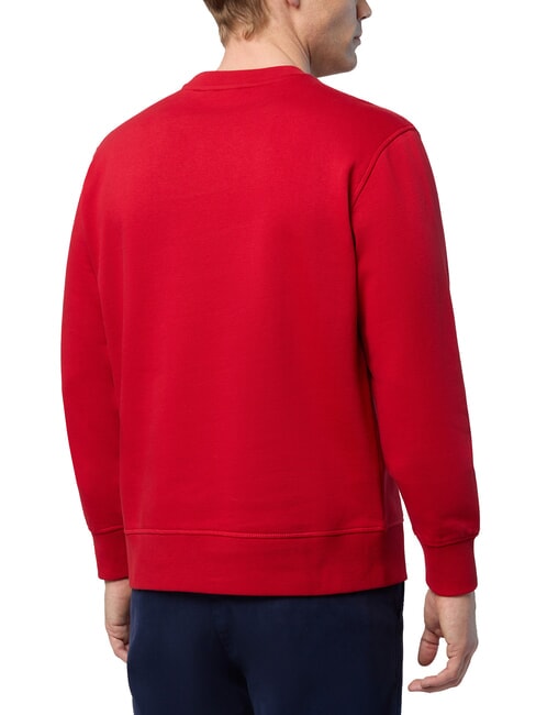 ROUND LOGO Bluza bawełniana z okrągłym dekoltem czerwona lawa - Bluzy męskie