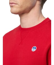 NORTH SAILS ROUND LOGO Bluza bawełniana z okrągłym dekoltem czerwona lawa - Bluzy męskie - 3