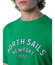 NORTH SAILS NEWPORT Koszulka bawełniana z logo łuku zielona pszczoła - Koszulki męskie - 3