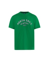 NORTH SAILS NEWPORT Koszulka bawełniana z logo łuku zielona pszczoła - Koszulki męskie - 4