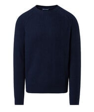 NORTH SAILS N|S Sweter żebrowany z okrągłym dekoltem granatowy - Koszulki męskie - 4