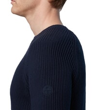NORTH SAILS N|S Sweter żebrowany z okrągłym dekoltem granatowy - Koszulki męskie - 3
