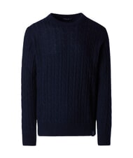 NORTH SAILS N|S Sweter z okrągłym dekoltem i splotem warkoczowym granatowy - Koszulki męskie - 5