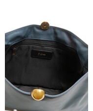 FURLA SFERA SOFT Sk&oacute;rzana torba na ramię szaro-niebieski - Torby damskie - 5