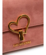 LOVE MOSCHINO SMART DAILY Torba na ramię z klapką antyczny r&oacute;ż - Torby damskie - 3
