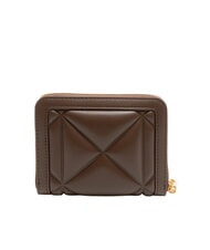 LOVE MOSCHINO EMBOSSED Kompaktowy portfel zapinany na zamek czekolada - Portfele damskie - 3
