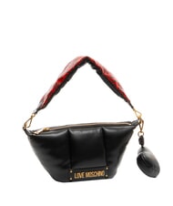 LOVE MOSCHINO PUFFY LOGO Mała torebka na ramię w kształcie serca - Torby damskie