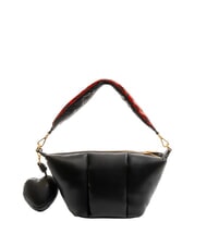 LOVE MOSCHINO PUFFY LOGO Mała torebka na ramię w kształcie serca czarny/czerwony/czarny - Torby damskie - 4