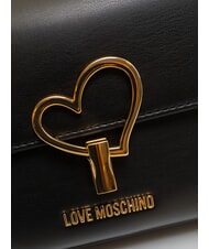 LOVE MOSCHINO SMART DAILY Kopert&oacute;wka z łańcuszkowym paskiem na ramię Czarny - Torby damskie - 3