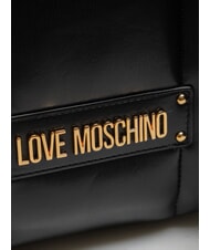 LOVE MOSCHINO PUFFY LOGO Plecak z saszetką w kształcie serca czarny/czerwony/czarny - Torby damskie - 3