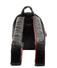LOVE MOSCHINO PUFFY LOGO Plecak z saszetką w kształcie serca czarny/czerwony/czarny - Torby damskie - 4
