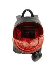 LOVE MOSCHINO PUFFY LOGO Plecak z saszetką w kształcie serca czarny/czerwony/czarny - Torby damskie - 5