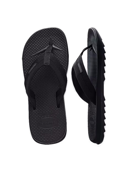 TRACK PLUS Klapki CZARNY - Buty męskie