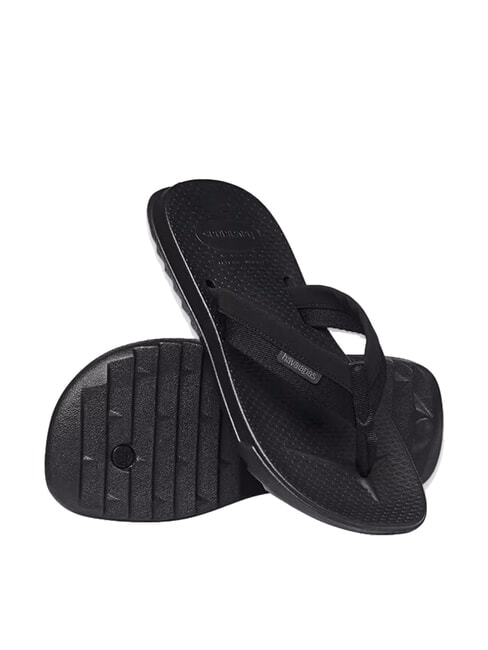 TRACK PLUS Klapki CZARNY - Buty męskie