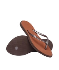 HAVAIANAS SLIM POINT Klapki ciemny brat - Buty damskie - 3