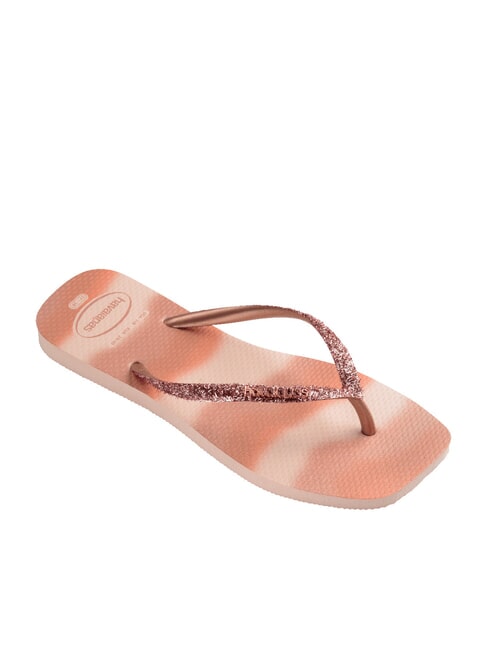 STYLESLIM SQUARE GLITTER Klapki kwadratowe balet r&oacute;żowy - Buty damskie
