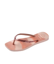 HAVAIANAS STYLESLIM SQUARE GLITTER Klapki kwadratowe balet r&oacute;żowy - Buty damskie - 4