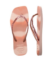 HAVAIANAS STYLESLIM SQUARE GLITTER Klapki kwadratowe balet r&oacute;żowy - Buty damskie - 5